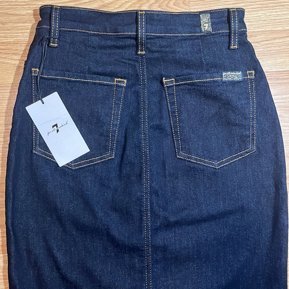 NWT 7 for all mankind. Denim skirt SZ 25 - Picture 2 of 6